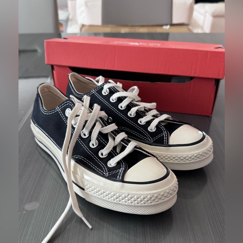 Converse Black and Off White Chuck Taylor’s